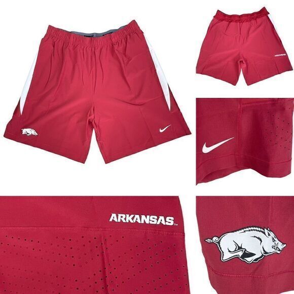 NEW‎ Nike DriFit Arkansas Razorbacks Basketball Football Shorts Mens 2XL Vented - Picture 1 of 7